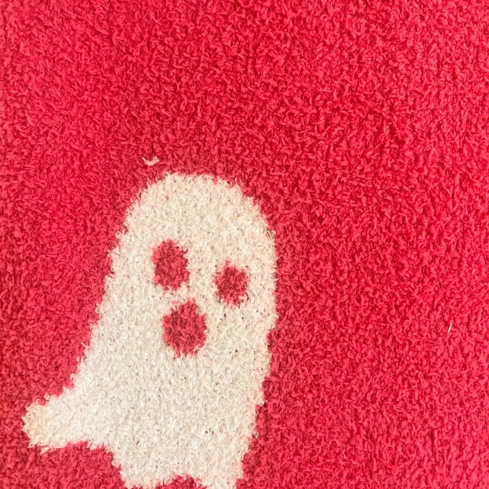 Cupcakes and Cashmere Halloween Pink Ghost Blanket Throw